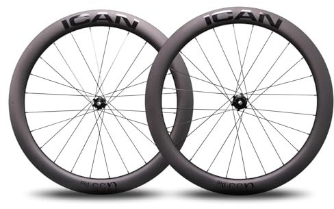 DDGFHGHK Alpha 40/46/ 50/55 Disc Carbon Rennrad Laufräder, 700C Schlauchlos Ready für Drahtreifen Laufradsatz Scheibenbremse Pillar SA1423 Speichen 24/24 Löcher,Alpha 55 Disc Shiman0 Freehub
