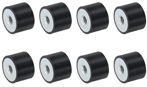 QUARKZMAN M6 Gewindebuchsen aus Gummi 20 x 15mm Schwingungsisolatoren | Ersetzt Antivibrationspads Flacher Silentblock Basisblock