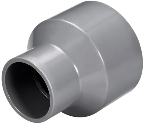 TA-VIGOR Raccord de réduction DWV en PVC 40 mm x 63 mm, adaptateur de tuyau | Adaptateur de raccord de tuyau réducteur, connecteur coulissant pour systèmes d'alimentation en eau domestique, gris