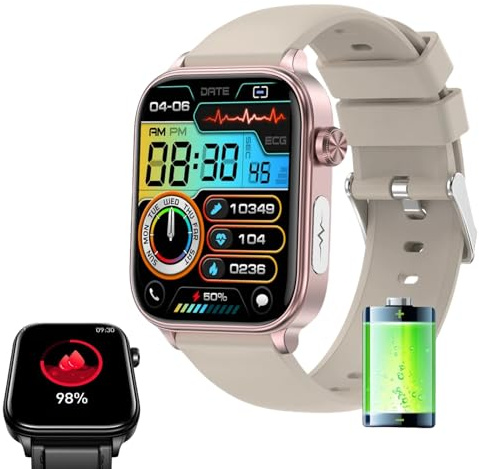 bergxperten GlucoCare SOS - Original Smartwatch mit SOS-Notruf, automatischer Sturzerkennung, 24/7 Gesundheitsüberwachung und Aktivitäts-Tracking für Senioren - Sicherheit und Komfort vereint