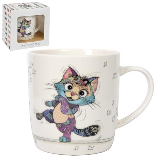 Lesser & Pavey Bug Art Keira Kitten Mug for Hot Drinks | Fine China Mugs for Kitchen & Home | Reusable Ceramic Cups for Every Occasion | Durable Tea Cups for Long-Lasting Use