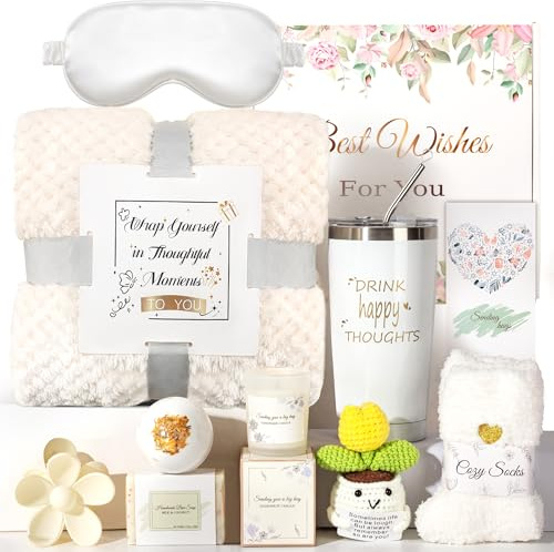 Mother's Day Gifts Set for Mom,Self-Care Gift Set for Women, Get Well Soon Gift Baskets, Spa Unique Birthday Gifts Box Feel Better Care Package, Thinking of You Gifts for Mom,Wife,Sister,Girlfriend