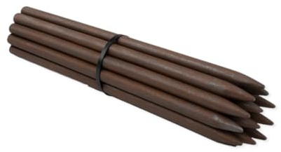 Steel Road Form Pins, 16mm x 450mm, Pack of 10, Heavy-Duty Tapered Spikes for Concrete Formwork and Edging