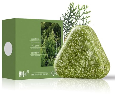 Nature Green Soap Shampoo, Nature Haarseife Dreieck, Controls Oiliness, Eliminates Dandruff, Strengthens Hair and Improves Frizzy Hair, for Women and Men (1stück)