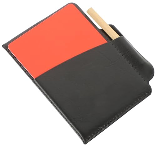TOPBATHY Cartons Jaunes et Rouges Arbitre Football Set Portable avec Porte-Cartes pour Matchs de Football et Événements Sportifs