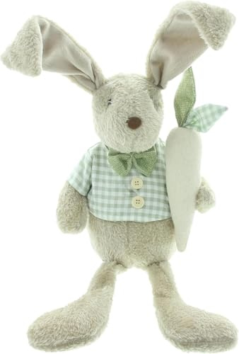 FRANK FLECHTWAREN Lapin Henry - Tabouret de bord en polyester - Métal - Sable - Qualité lourde - Dimensions : hauteur 60 cm