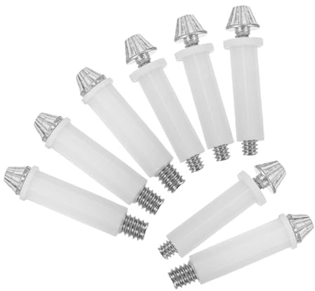VILLFUL Kit 8 Pezzi Ferramenta Perni Porte Pieghevoli Armadio, Perno Inferiore Regolabile 3/8 e 7/16, Staffe Robuste per Porte Pivotanti a Due Ante, Ricambi Protezione Pavimenti