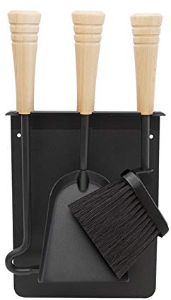 Schössmetall Kamingarnitur 3-TLG. schwarz/Griffe Buche GED., Sven 04560720