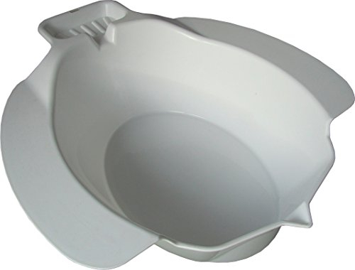 Teckmedi Sitzbad Bidet Sitzbadewanne Toiletteneinsatz aus Kunststoff und mit Seifenablage, Farbe: weiß TOP-QUALITÄT