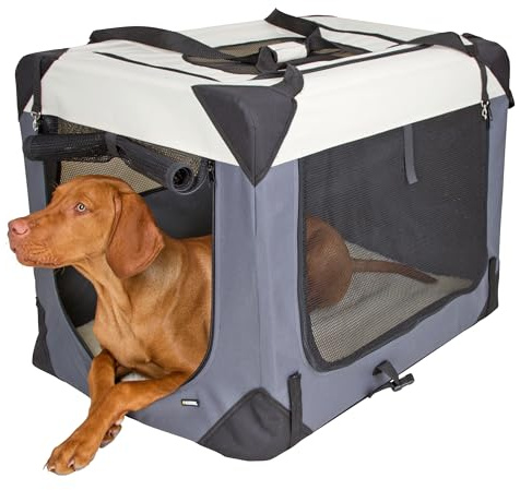 Kerbl Pet Transportbox Journey, 92x65x66cm, grau/beige