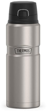 THERMOS Stainless King Vacuum-Insulated Drink Bottle, 24 Ounce, Matte Steel