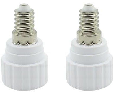 2 Stück Lampensockel Adapter Konverter Sockeladapter für Fassung E14 E27 GU10 B22 für LED Halogen und Energiesparlampen (2 x E14 auf GU10)