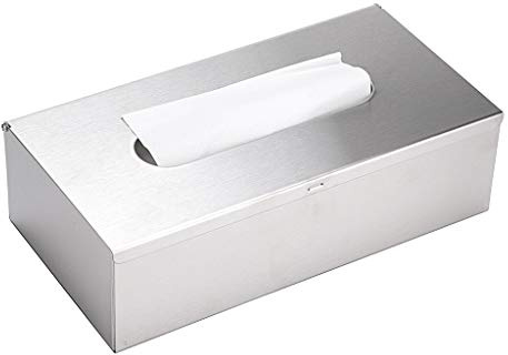 Sumnacon Chrome Tissue Box Cover Rectangle Wall Mount Tissue Box Holder
