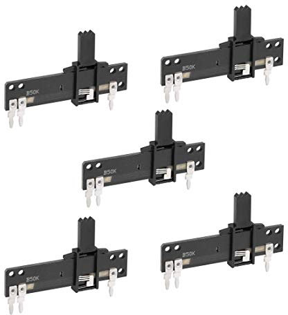 5 Stück Fader Variable Widerstände Mischpult 40 mm gerade Slide Potentiometer B503 50 K Ohm Linear Einzigartiger Potentiometer für Skala Tuning