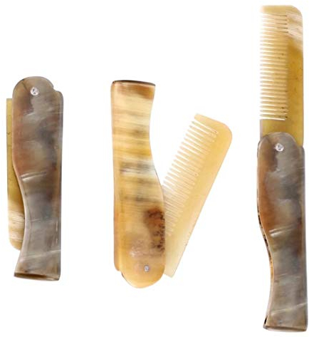 Pettine in himalaya Yak Horn lucidato, antistatico e realizzato a mano con venature individuali