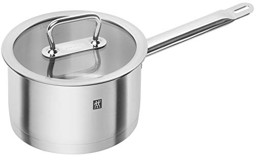 Zwilling J.A. Henckels Japan 65125-180 Pro - Casseruola da 18 cm (con coperchio in vetro), pentola con una sola mano, struttura inferiore a 3 strati, compatibile con induzione, 65125-180