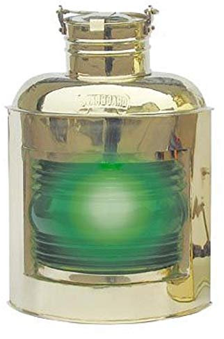 Positionslampe Steuerbordlampe grün Schiffslampe Messing 30cm elektrisch Steuerbord Lampe