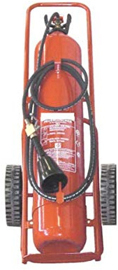 30kg Kohlendioxid CO2 Feuerlöscher, fahrbar Löschwagen EN 1866