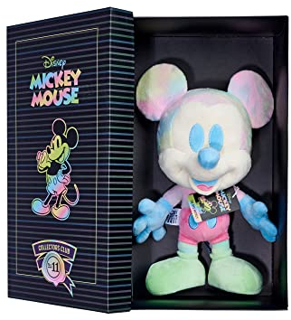 SIMBA Disney Tie Dye Mickey Mouse Collector Plush Soft Toy In Gift Box, No 11 in This Collection of 12, Collect Them All, Suitable From 0+, Birthday, Christmas, Collector Treat