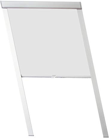 Lospitch Dachfenster Verdunkelungsrollo Grau Thermo-Rollo, 100% Verdunkelung, Silberne Seitenschienen, kompatibel mit Fenster Systeme Dachfenster GGL, GPU, GTU, GXU, GHU(50.7x97.4cm, 206)