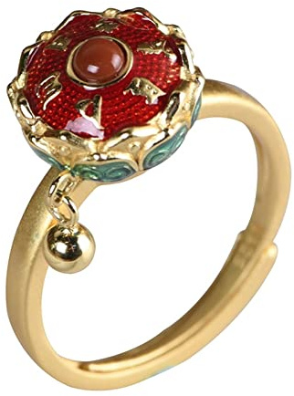Homxi Ring Modeschmuck Damen,Ringe Mantra Spinner Ring Silber Verstellbar 925 Blau Silber Damenring Verstellbar