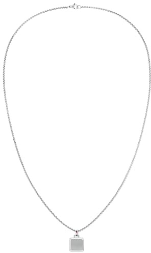 Tommy Hilfiger Jewelry Halskette für Herren in Silber oder Gelbgold mit einem Quadratischen Anhänger