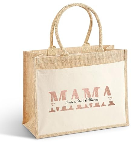 Love Faith Personalisierte Jute-Canvas-Tasche - Individuelle Einkaufsstasche - Robuste und umweltfreundliche Stofftasche