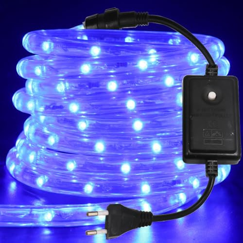 HEGEHE - 220V Striscia LED da esterno [3m, Blu], IP67 Impermeabile Flessibile, 36 LEDs/m Tubo LED da interno, Illuminazione a 360°, Decorazione per casa e negozio