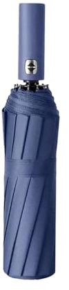 SELiLe Schwarze Gel-Klappschirme mit 12 Rippen, automatisches Öffnen/Schließen, geeignet für Outdoor-Enthusiasten, faltbare Regenschirme, B