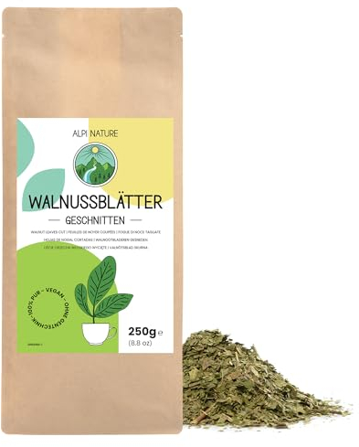 Alpi Nature Walnussblättertee 250g, Walnussblätter geschnitten, Walnussblätter Tee lose
