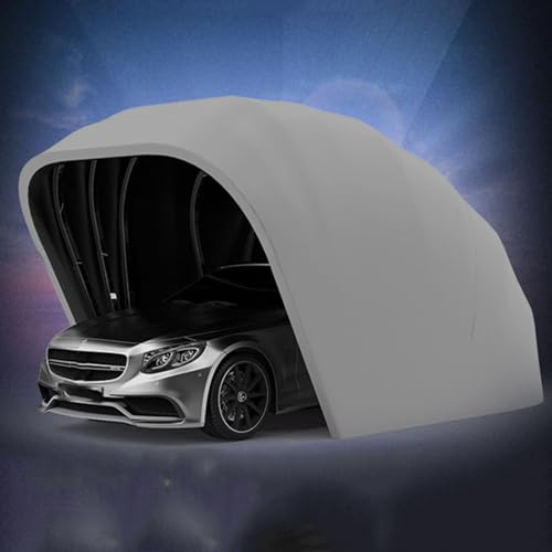 CCYENG Cubierta de Coche para Garaje de estacionamiento Plegable, cochera para Coche Plegable al Aire Libre retráctil semiautomática, cochera para Coche de Alta Resist