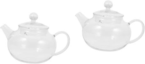 MAGICLULU 2 Teteras De Cristal Elegantes Con Infusor Tetera Pequeña Para Una Sola Taza O Para Compartir