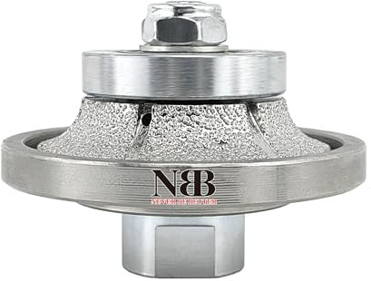 NBB Diamant-Profilscheibe Diamantfräser Fräsbohrer Trennreibahle Profilierungs-Bit für Porzellan Fliesen Keramik Granit Marmor Stein einfach zu verwenden auf Winkelschleifer(Half-Bullnose B10)