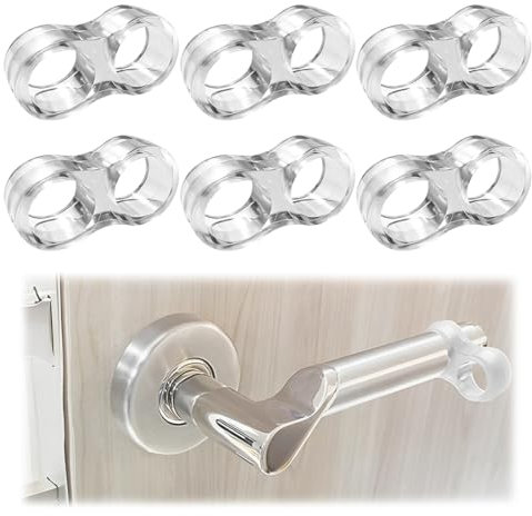 MEXRUMI Fermaporta Con Maniglia In Pvc 6 Pezzi - Anello Di Protezione Anti Maniglia - Fermaporta Con Maniglia Trasparente - Figura 8