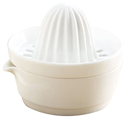 Ciieeo Exprimidor Manual Naranjas de Cerámica Blanco, Desmontable y Fácil de Usar, Adecuado para Niños y Mayores, para Zumos Frescos en Casa