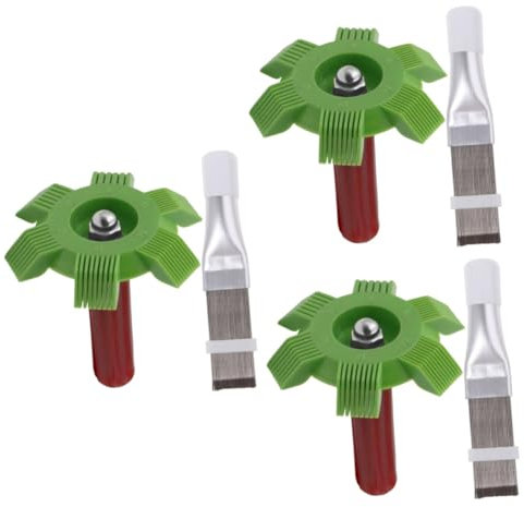 Mikinona Lot De 3 Brosses À Ailettes Pour Climatiseur En Acier Inoxydable Pour Un Entretien Facile 2 Pièces X 3