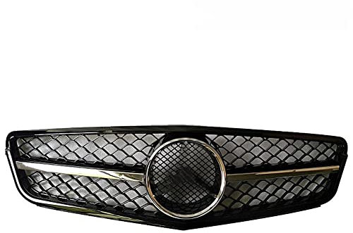 STRJUS Kühlergrille Für Benz C-Klasse W204 C180 C200 C300 AMG C63 2008-2014 Style Grille Auto Frontstoßstange Grill(A Type Sliver)
