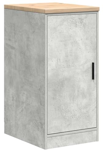 vidaXL Garagen-Aufbewahrungsschrank Betongrau Massivholz Kiefer, Schrank, Werkzeugschrank, Lagerschrank, Garagenschrank, Aufbewahrungsschrank