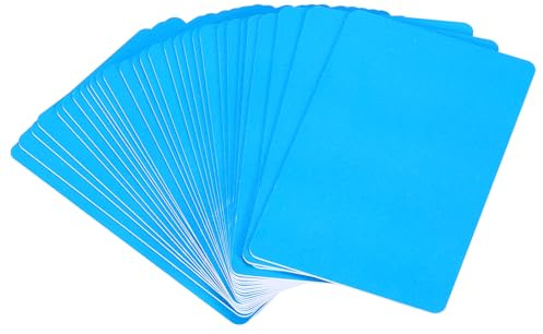 PATIKIL Leere PVC-Karten, 30er-Pack Inkjet-Plastik-ID-Karte CR80 30 MIL Weiße bedruckbare Visitenkarten, wasserdichter beidseitiger Druck für Foto-ID-Badge Inkjet-Drucker Frosted, Blau