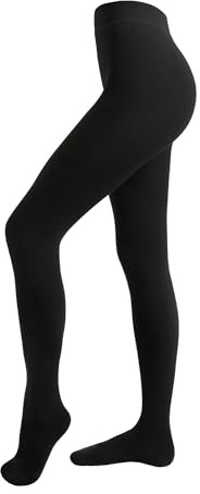 CALZEDONIA Woman's Opaque Matte Ultra Thermal Tights in Black, Size M