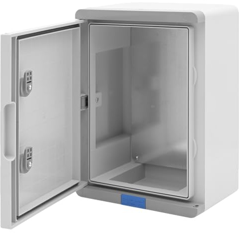 BOXEXPERT Schaltschrank außen IP67 ABS Kunststoff 350x250x150mm (Serie Fleet Pro) wasserdicht (bis 1m Tiefe) Verteilerkasten Industriegehäuse Leergehäuse Stromkasten grau