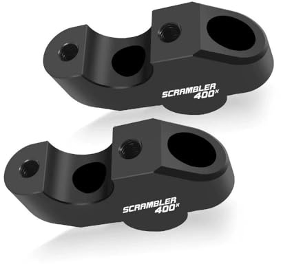 Motorcycle Handlebar Risers for Triumph Speed 400 Scrambler 400X 2024 2025 Premium Pull-Back Handle Bar Increasing Height Clamp Mount 1 Pair (Scrambler400X)