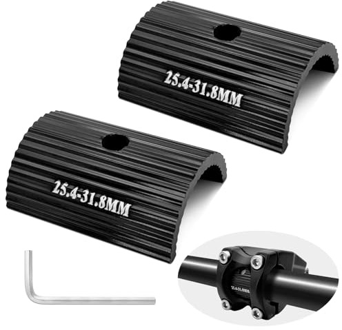 Fahrradlenker Lenkeradapter Spacer 25.4 auf 31.8mm - Vorbau Adapter FahrradSpacer für Fahrrad Lenker mit Ø25,4 mm auf MTB Lenker 31,8 mm, Aluminium Fahrradlenker Shim Spacer für Rennrad & MTB (2 PCS)