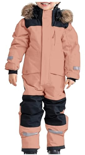 Generisch Combinaison de neige pour enfants garçons Thermo Skioverall Combinaison de ski chaud Combinaison neige imperméable à l'eau avec combinaison de boue détachable Combinaison Softshell pour