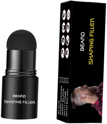 Alipis Bartfüllstift Schwarz Sicherer Bart Shaping Concealer Langlebiger Füller für Kleine Lücken Hautfreundlich und Einfach Anzuwenden für Natürliches Bartstyling und Dichtes Aussehen