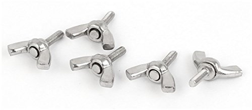 Flügelschrauben aus Edelstahl, 304-Schraube, silberfarben, M3 x 10 mm Gewinde, 5 Stück