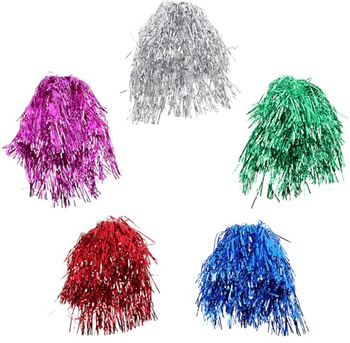 Halloween Party -pack Glitzerperücken Pet Bunt für Damen Herren | Farbenfrohes Tassel Design, 5 Stück, für Rollenspiele und Events, Komfortabel, Mehrfarbig