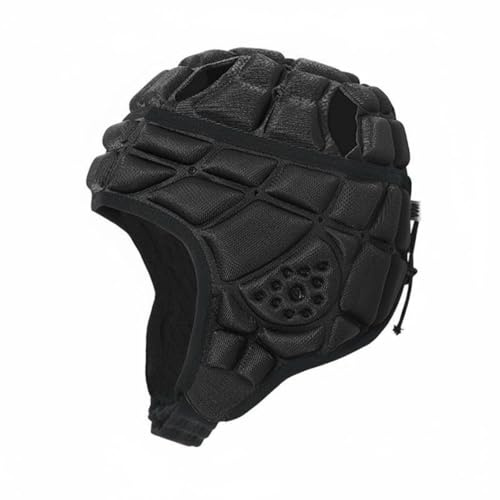 Casque de Sport Enfant Casque Protège-tête Bonnet Coiffe en Mousse EVA et à Face Ouverte Oreilles Couvertes Ventilation Multiple et Évacuation de, Noir, Size to 3