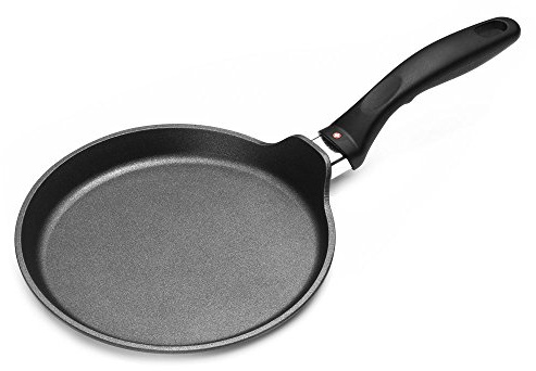 Swiss Diamond Padella per crêpes 26cm rivestimento antiaderente HD con diamante - Padella per crêpes - Privo di PFOA, vanno nella lavastoviglie, adatto al forno, padella per crêpe, grigio