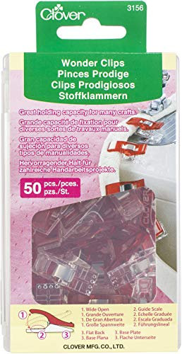 CLOVER Wonder Clips 50 Stück farbig sortiert